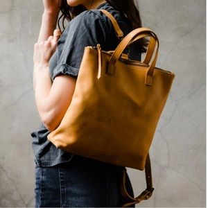 NWT ABLE leather Abera convertible backpack